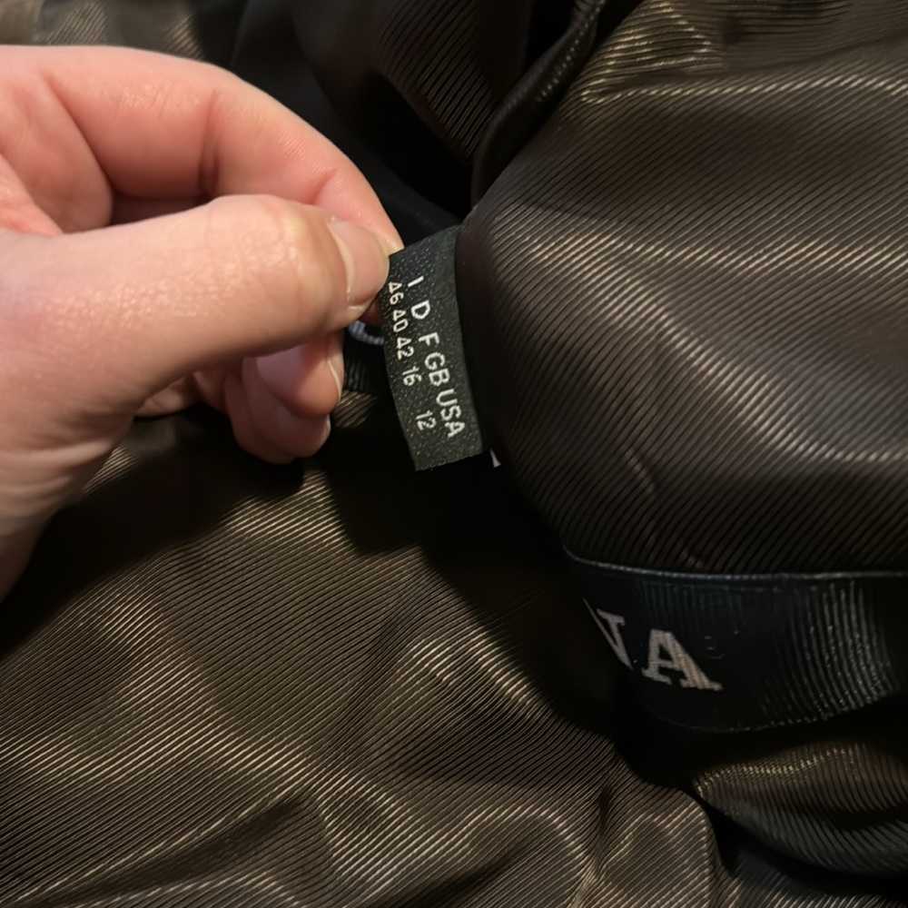 donnaluna brown satin puffer bomber jacket size 12 made in Italy - Picture 6 of 8